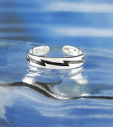 Lightning Bolt Thunderbolt Toe Midi Knuckle Ring | woot & hammy thoughtful jewelry